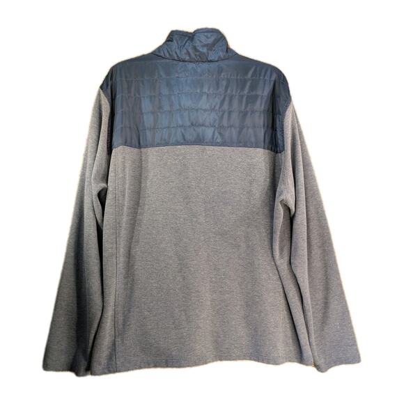 Eddie Bauer Men’s Quarter Zip Pullover XXL Blue Logo Long Sleeve Zip Pockets - Picture 4 of 9